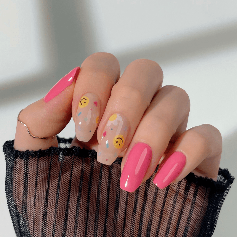 Hey, Pink Is the New Black - Heyhae - sun sured gel nail stickers