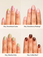 Coffee & Tea Set - Heyhae - sun sured gel nail stickers