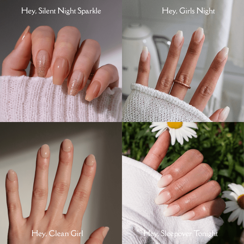 Cozy Night Set - Heyhae - sun sured gel nail stickers