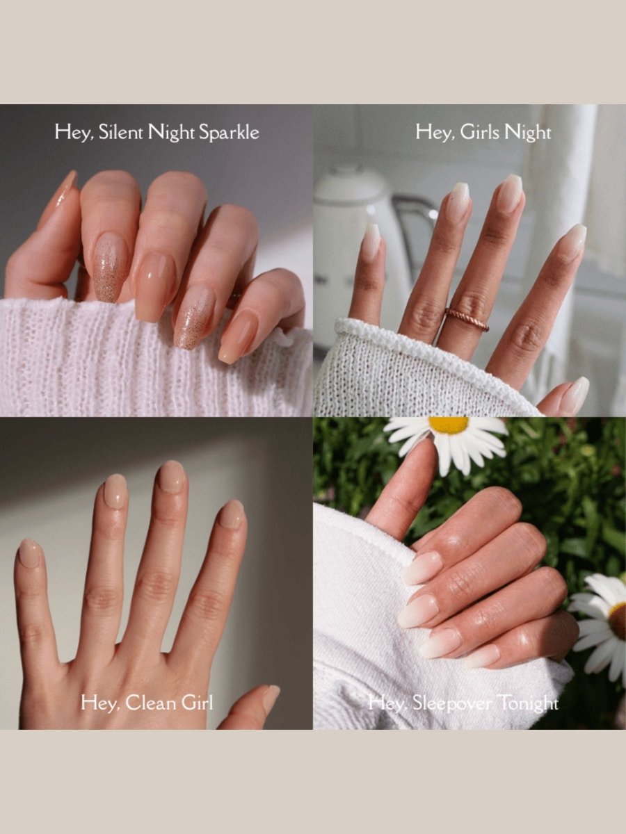 Cozy Night Set - Heyhae - sun sured gel nail stickers