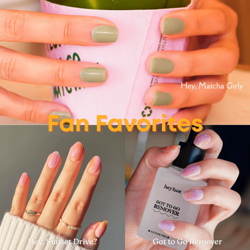 Fan Favorites - Heyhae - sun sured gel nail stickers