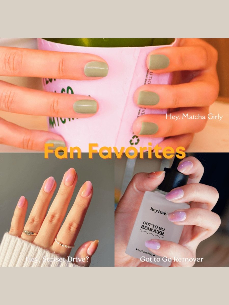 Fan Favorites - Heyhae - sun sured gel nail stickers