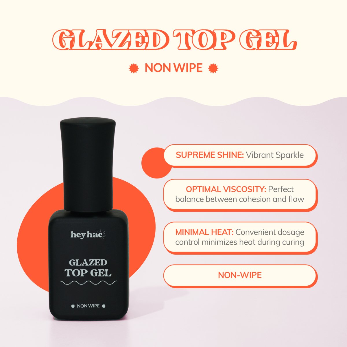 Glazed Top Gel - Heyhae - sun sured gel nail stickers