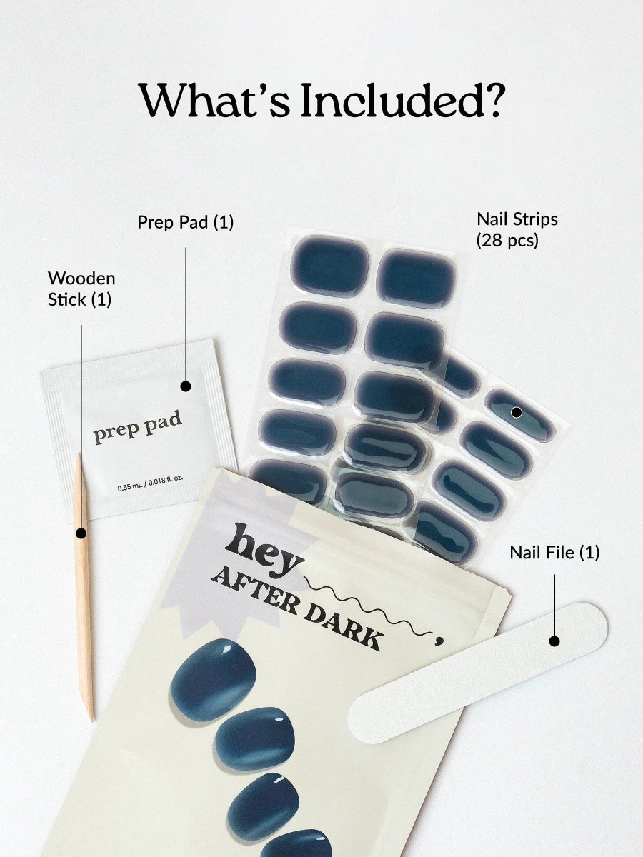Hey, After Dark - Heyhae - sun sured gel nail stickers
