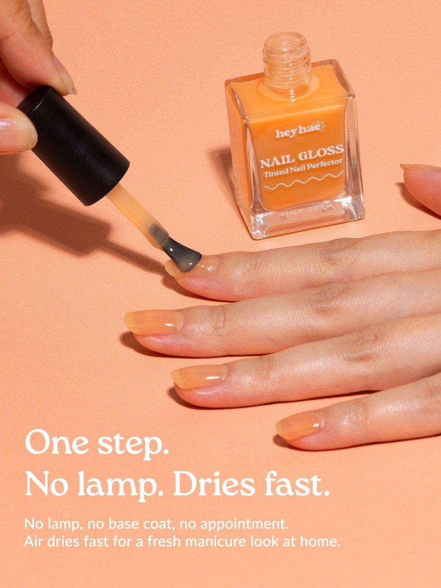 Hey, Apricot Glow Nail Gloss - Heyhae - sun sured gel nail stickers