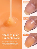 Hey, Apricot Glow Nail Gloss - Heyhae - sun sured gel nail stickers