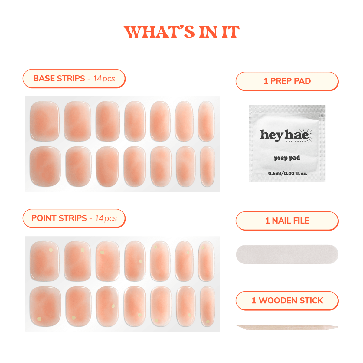 Hey, Apricot Syrup - Heyhae - sun sured gel nail stickers