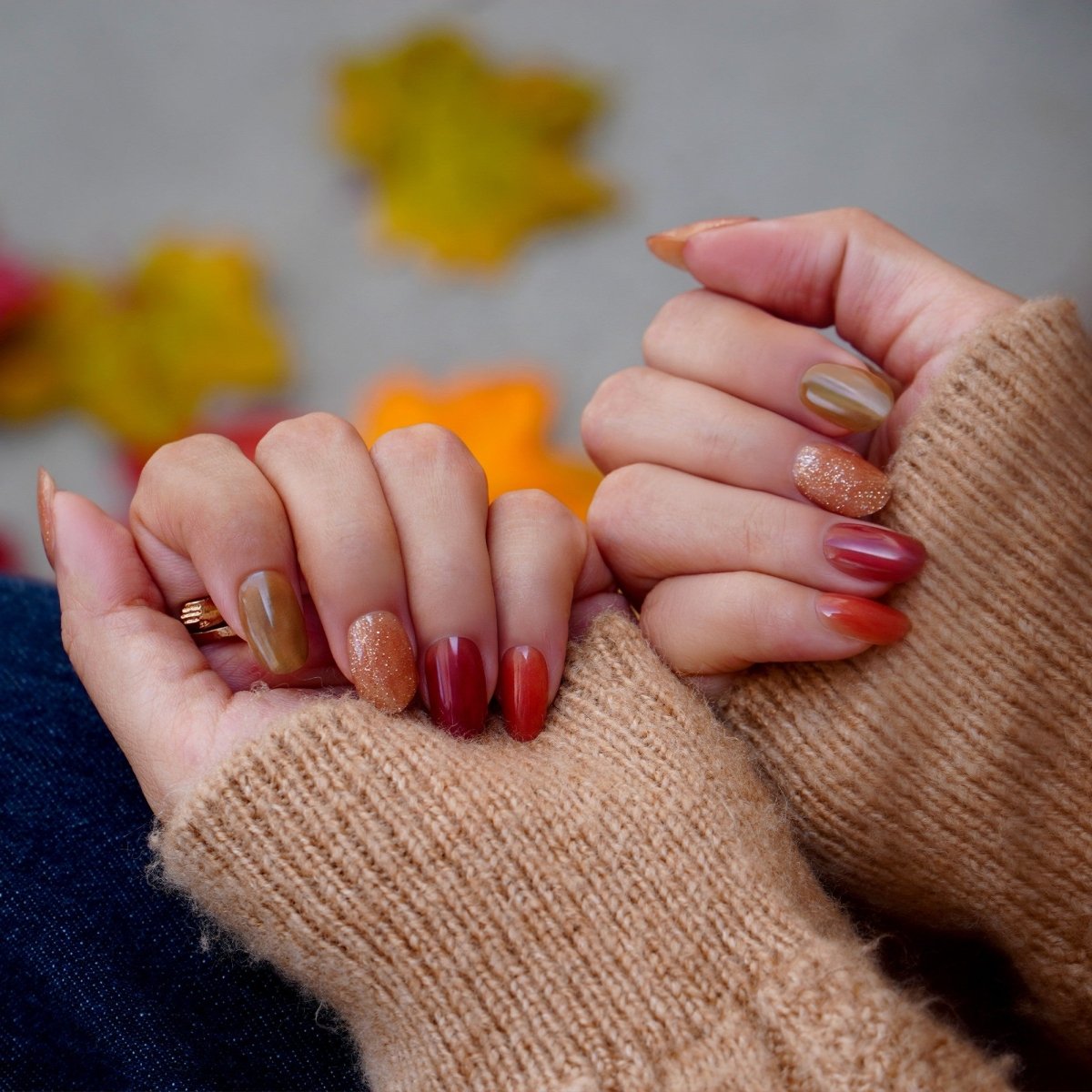 Hey, Autumn Haze - Heyhae - sun sured gel nail stickers