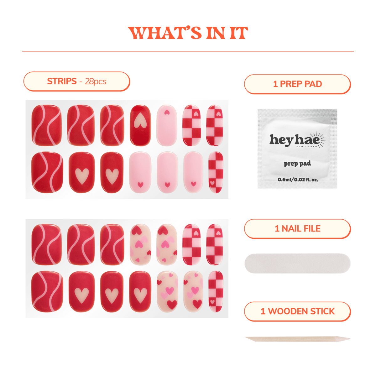 Hey, Be My Valentine - Heyhae - sun sured gel nail stickers