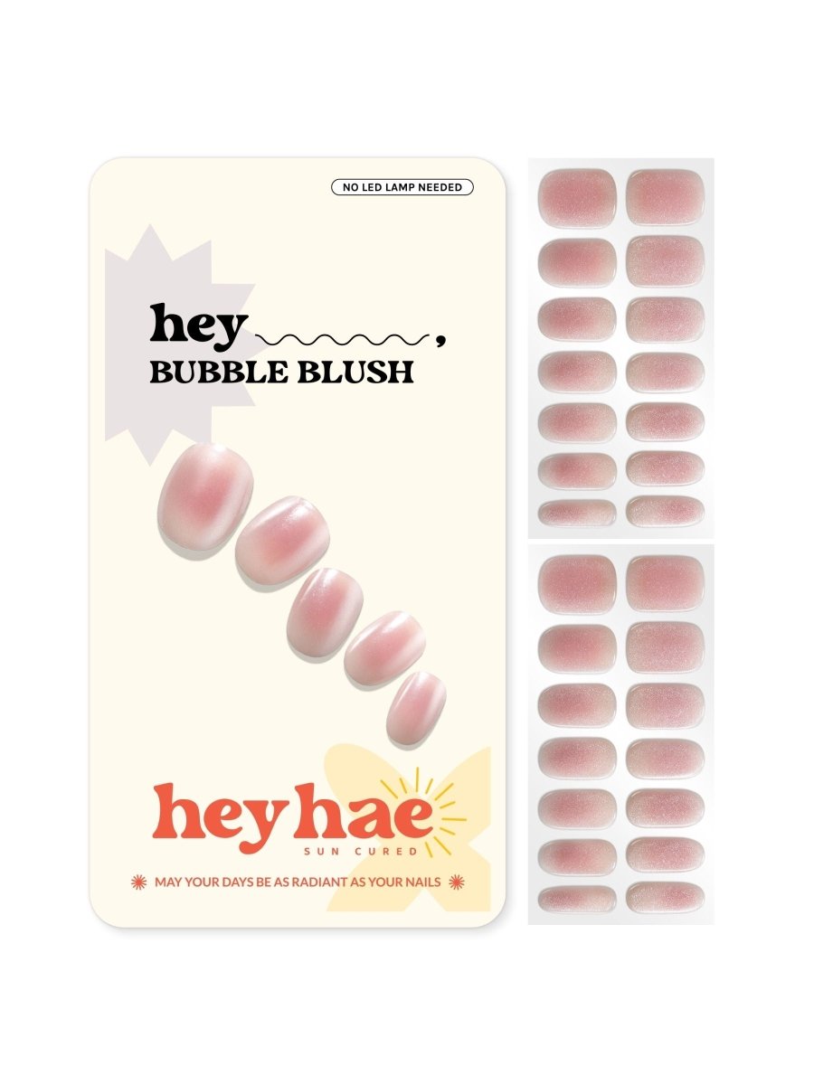 Hey, Bubble Blush - Heyhae - sun sured gel nail stickers