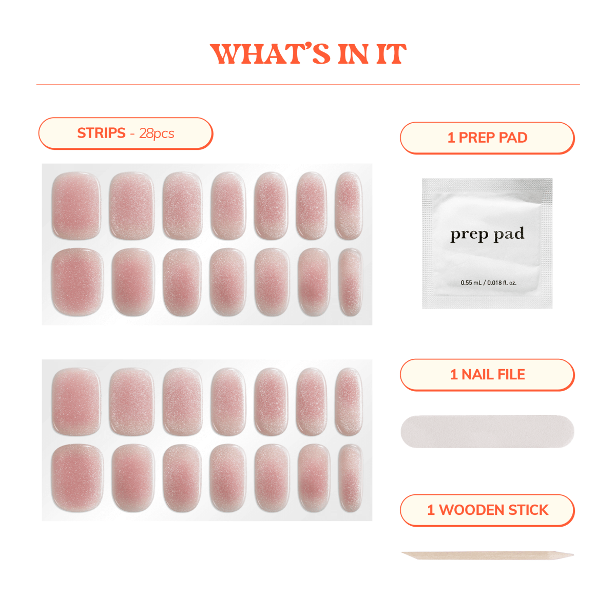 Hey, Bubble Blush - Heyhae - sun sured gel nail stickers