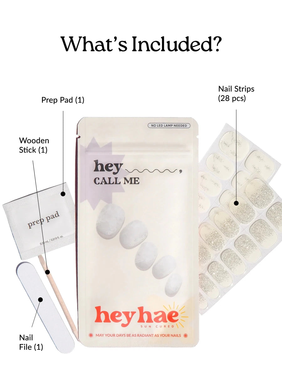 Hey, Call Me - Heyhae - sun sured gel nail stickers