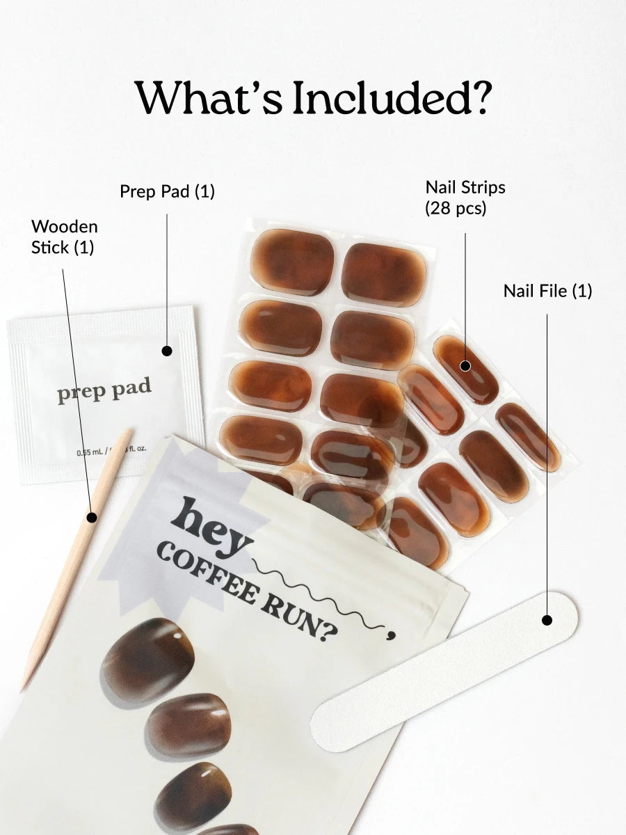 Hey, Coffee Run? - Heyhae - sun sured gel nail stickers