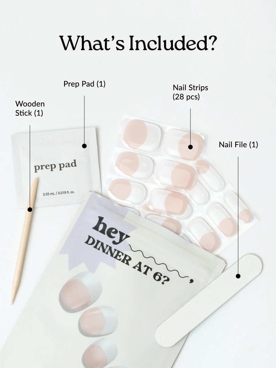 Hey, Dinner at 6? - Heyhae - sun sured gel nail stickers