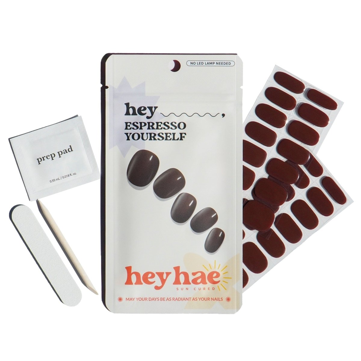 Hey, Espresso Yourself - Heyhae - sun sured gel nail stickers