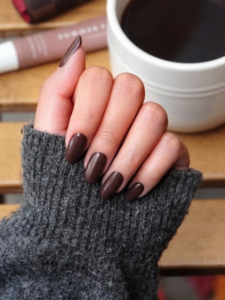 heyhae Semi-Cured Gel Nails – Espresso Brown | Espresso Yourself