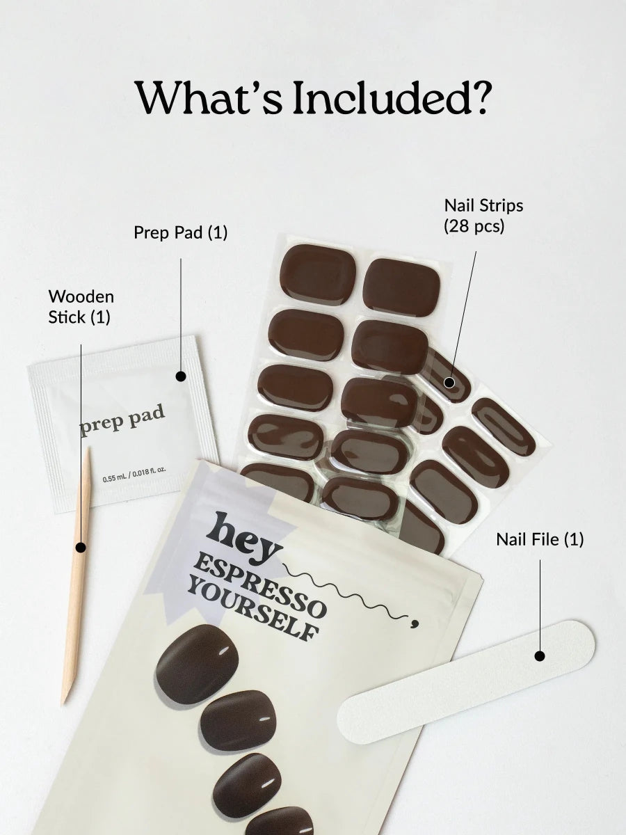 Hey, Espresso Yourself - Heyhae - sun sured gel nail stickers