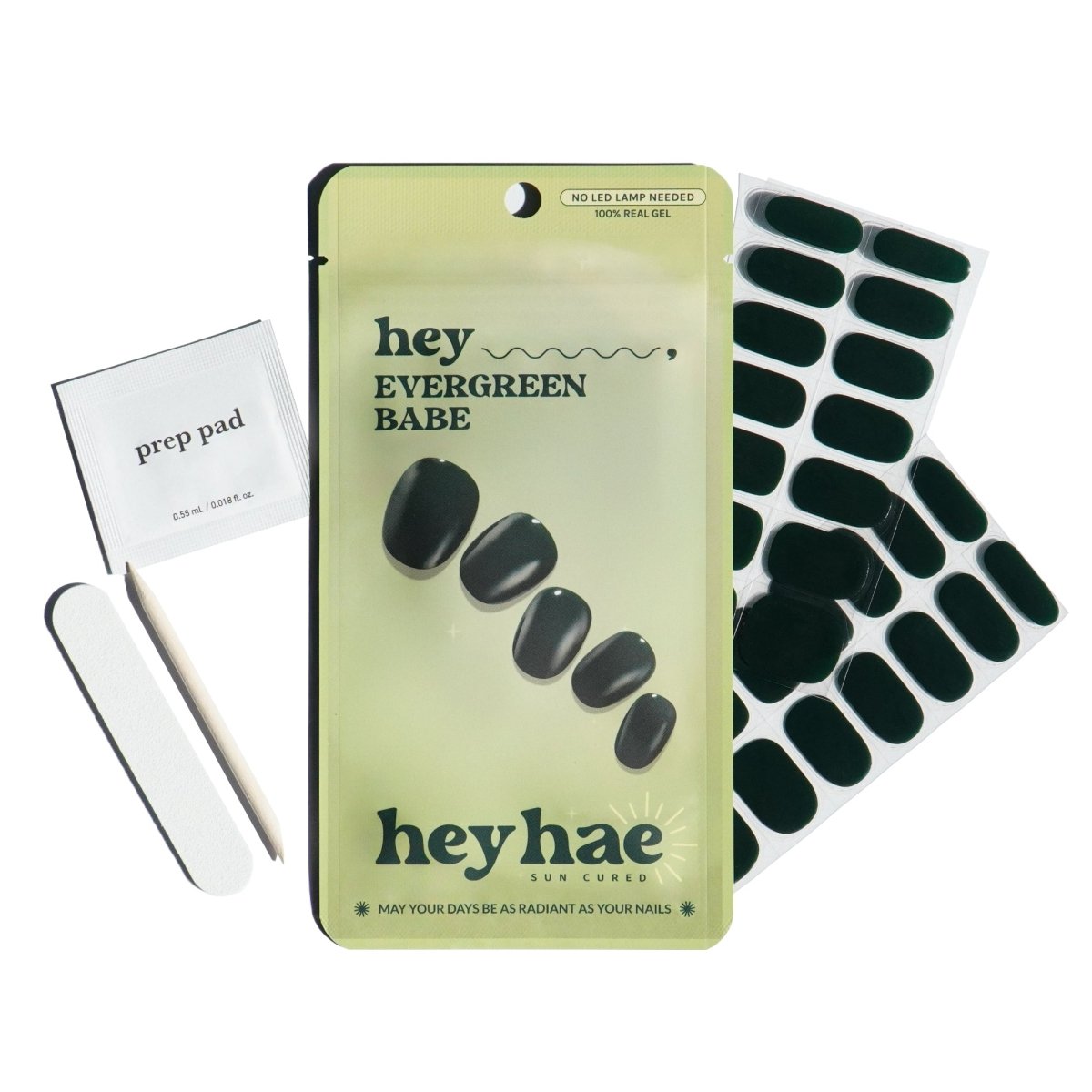Hey, Evergreen Babe - Heyhae - sun sured gel nail stickers