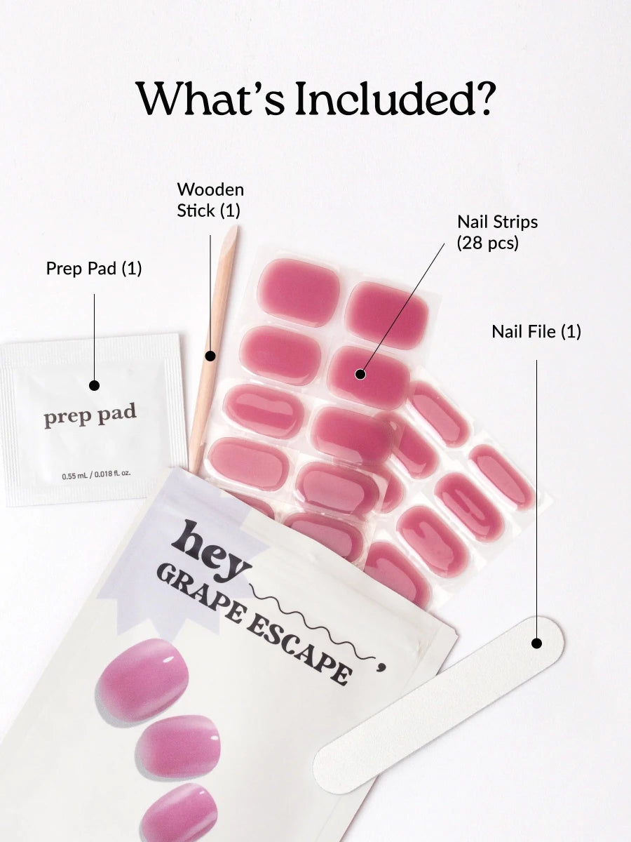 Hey, Grape Escape - Heyhae - sun sured gel nail stickers