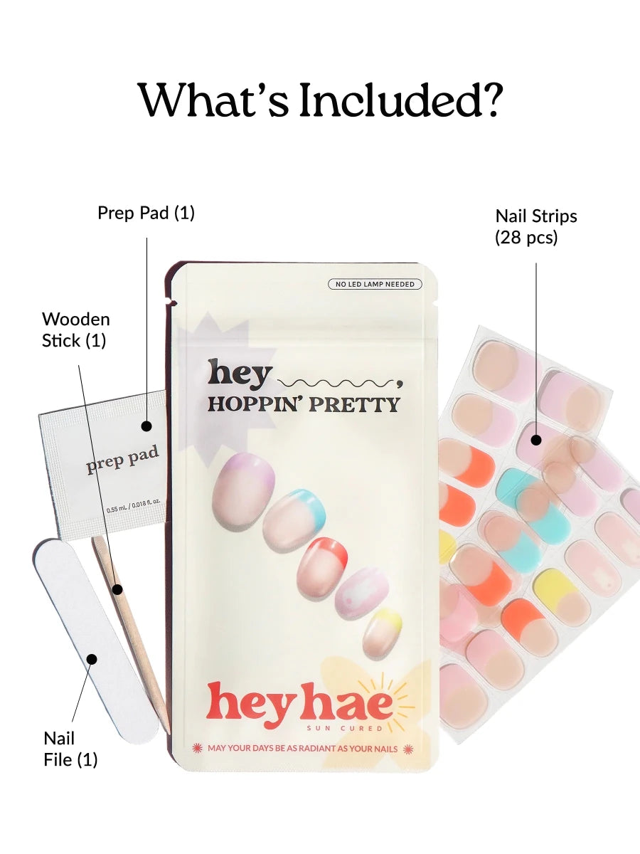 Hey, Hoppin’ Pretty - Heyhae - sun sured gel nail stickers