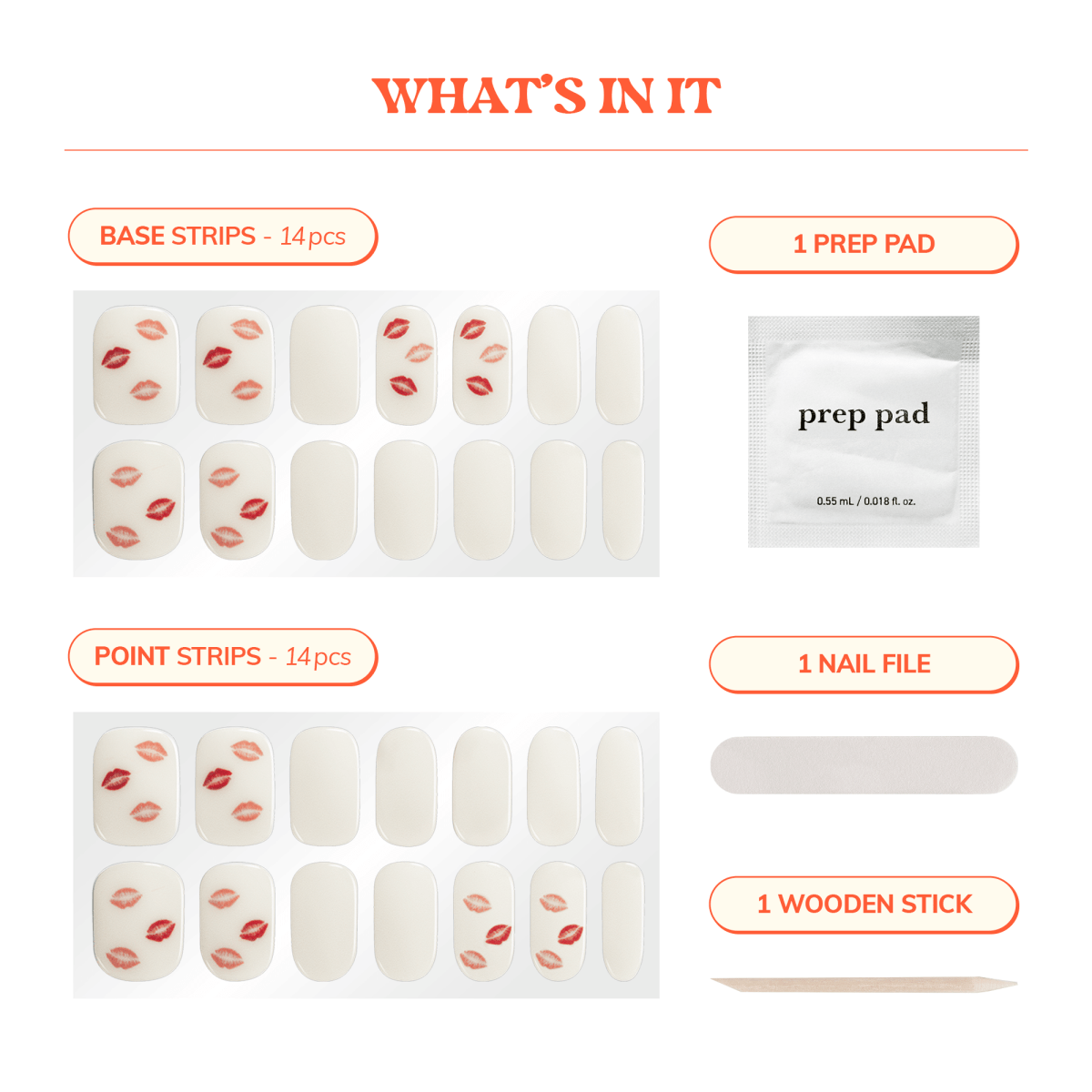 Hey, Hugs & Kisses - Heyhae - sun sured gel nail stickers