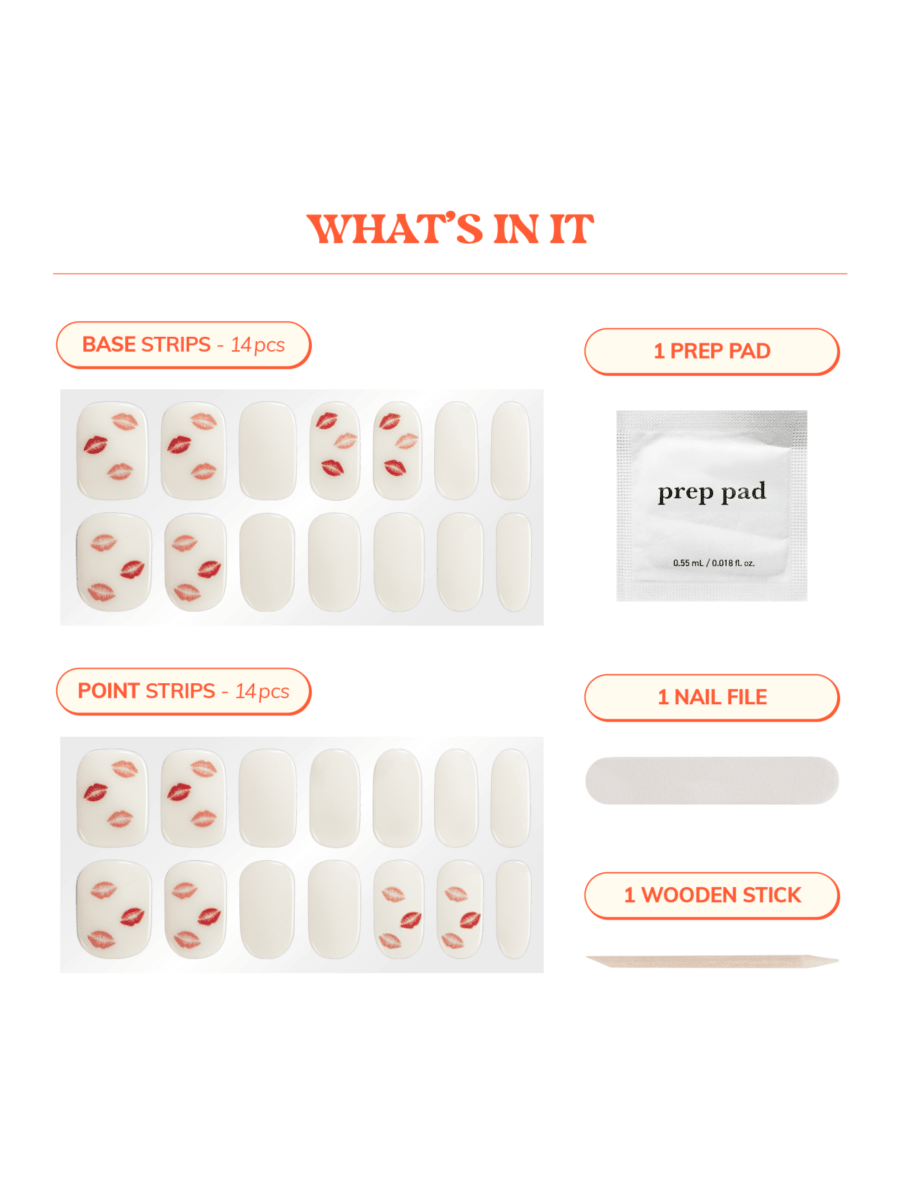 Hey, Hugs & Kisses - Heyhae - sun sured gel nail stickers