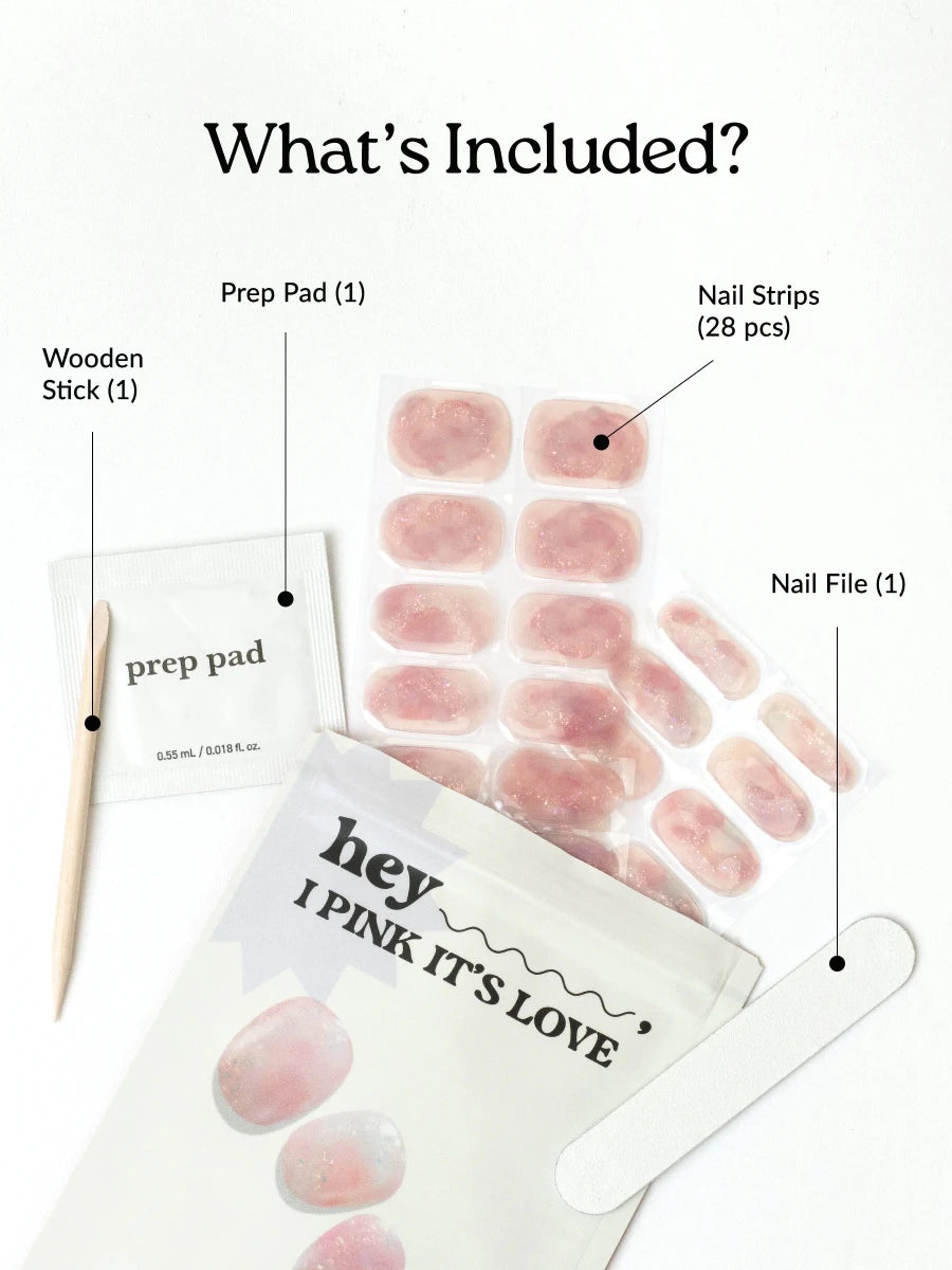 Hey, I Pink It's Love - Heyhae - sun sured gel nail stickers