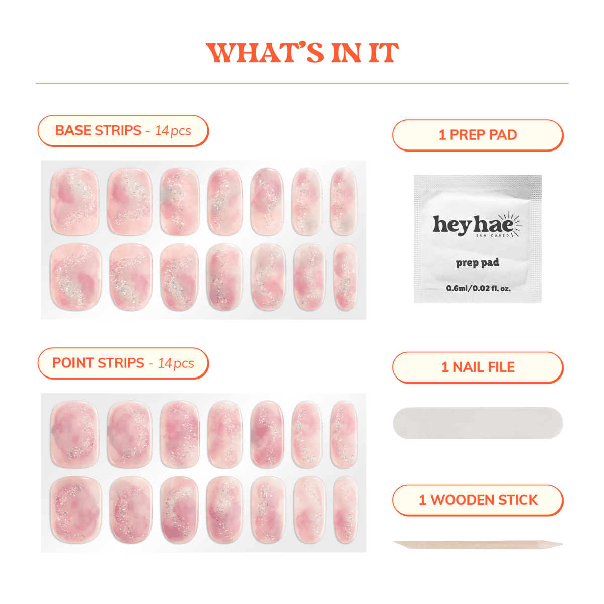Hey, I Pink It's Love - Heyhae - sun sured gel nail stickers