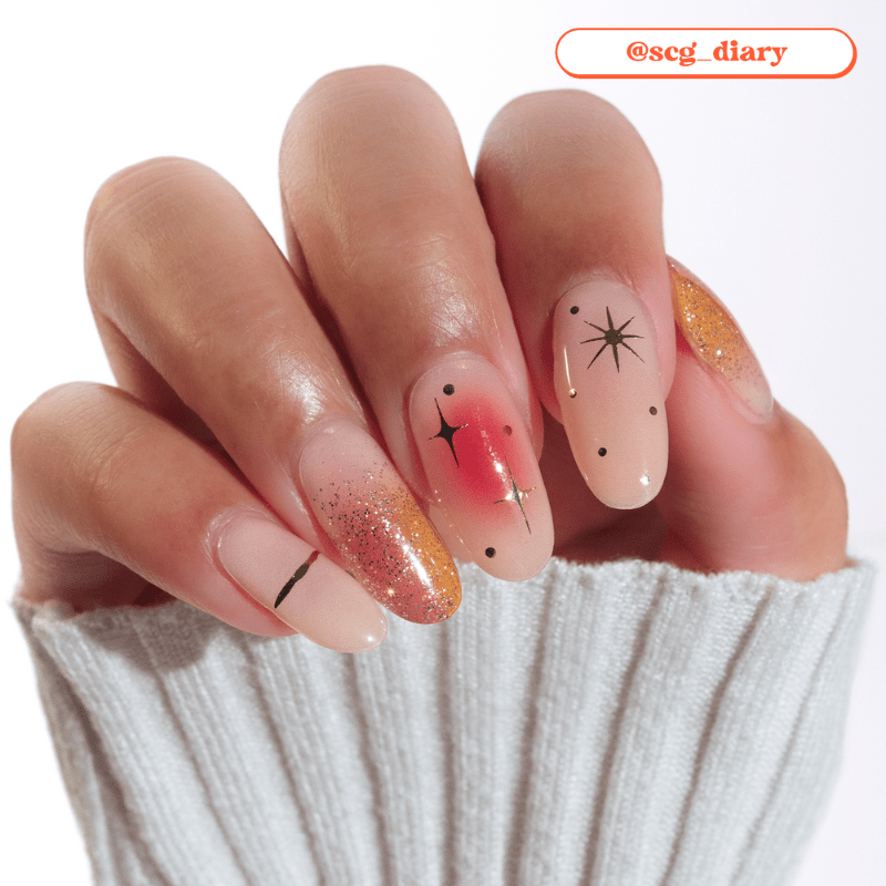 Hey, It's Golden Hour - Heyhae - sun sured gel nail stickers