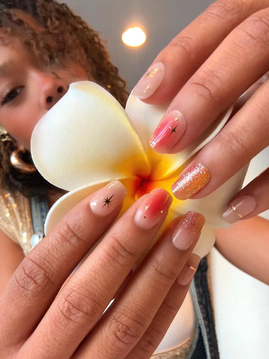 Hey, It's Golden Hour - Heyhae - sun sured gel nail stickers