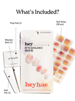 Hey, It's Golden Hour - Heyhae - sun sured gel nail stickers