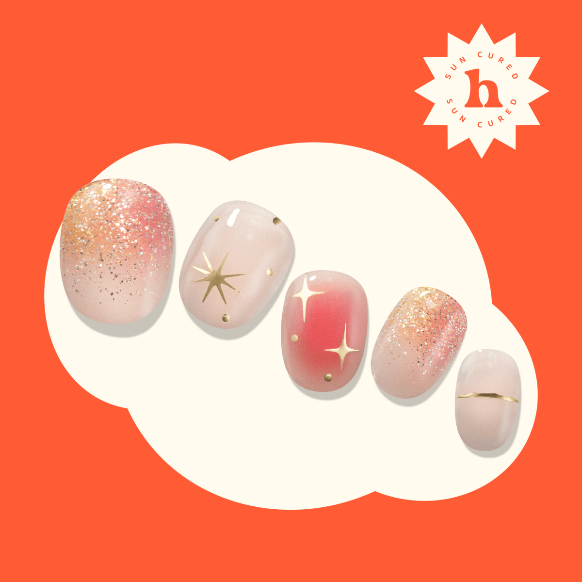 Hey, It's Golden Hour - Heyhae - sun sured gel nail stickers