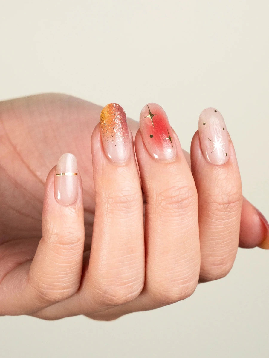 Hey, It's Golden Hour - Heyhae - sun sured gel nail stickers