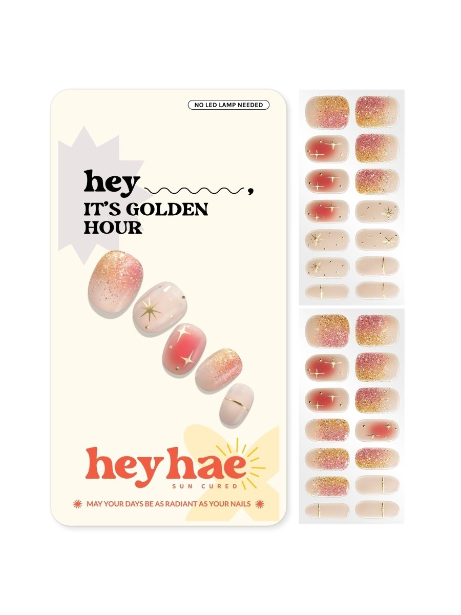 Hey, It's Golden Hour - Heyhae - sun sured gel nail stickers