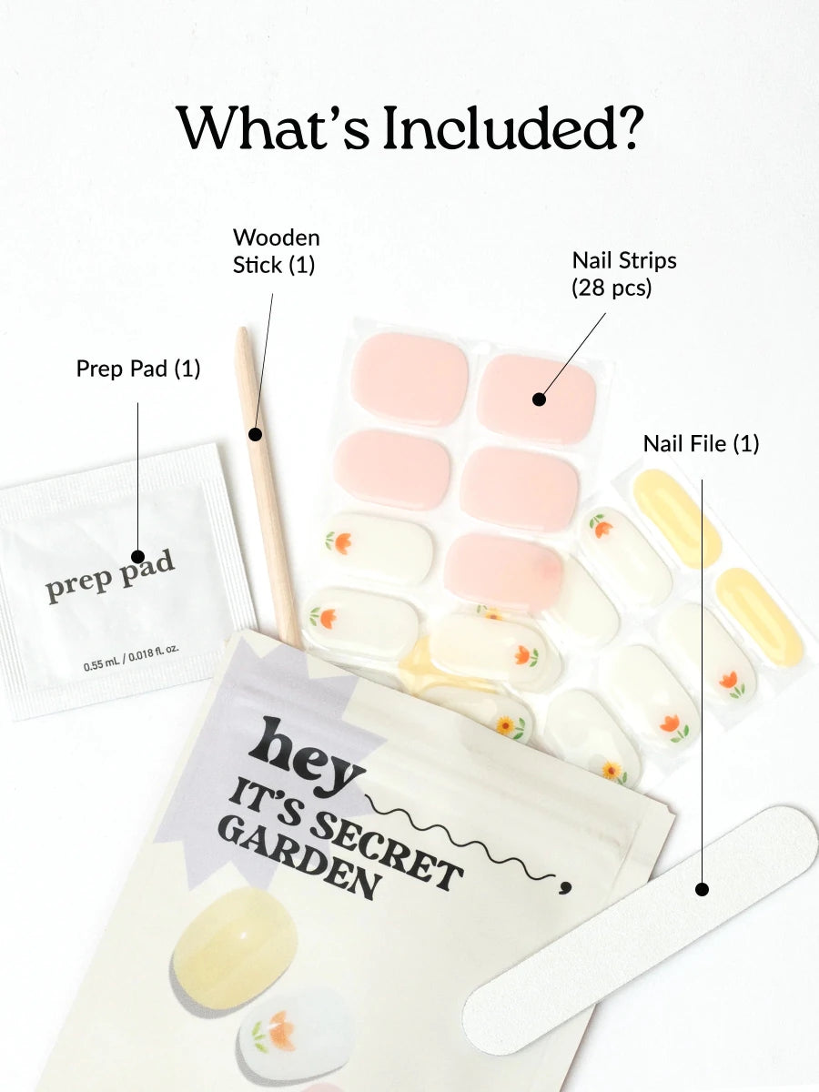 Hey, It’s Secret Garden - Heyhae - sun sured gel nail stickers