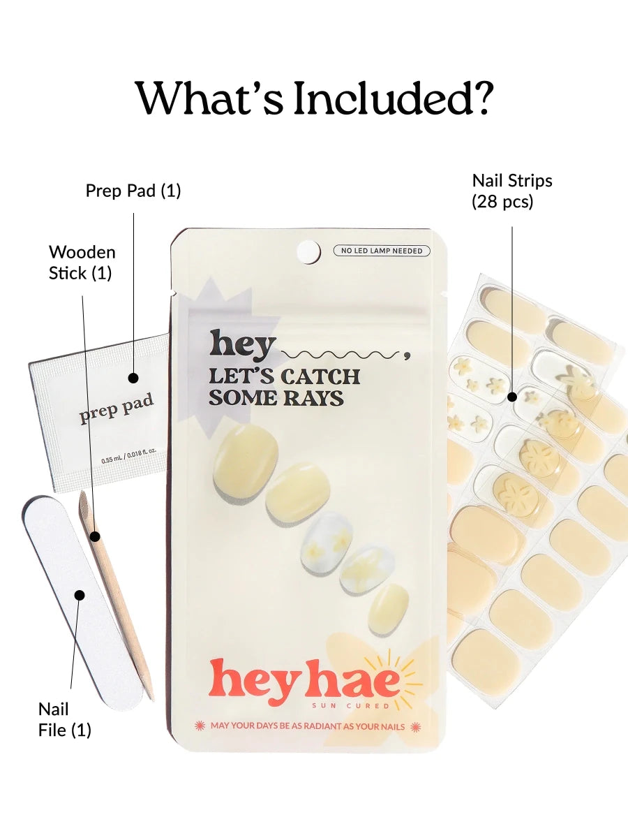 Hey, Let's Catch Some Rays - Heyhae - sun sured gel nail stickers