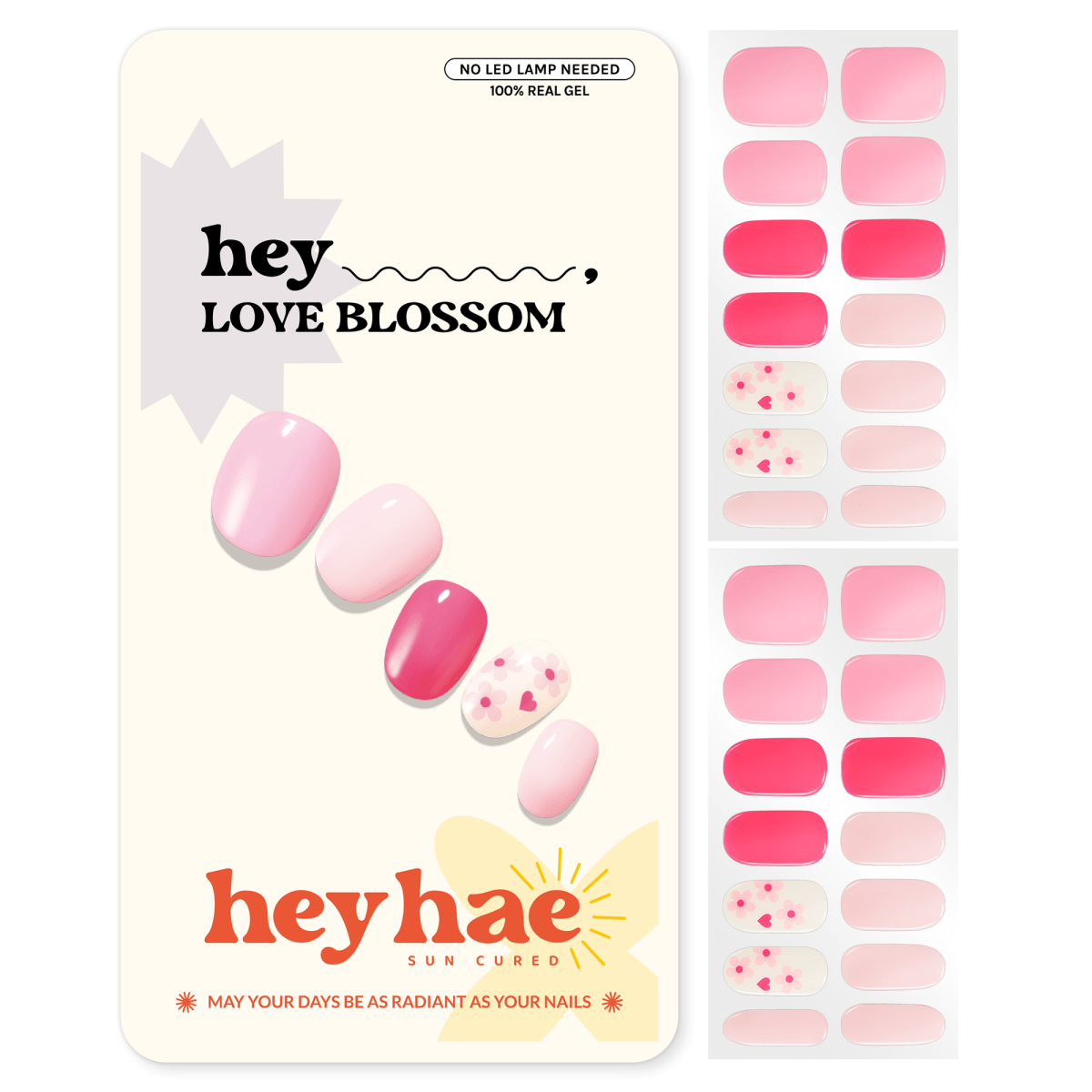 Hey, Love Blossom - Heyhae - sun sured gel nail stickers