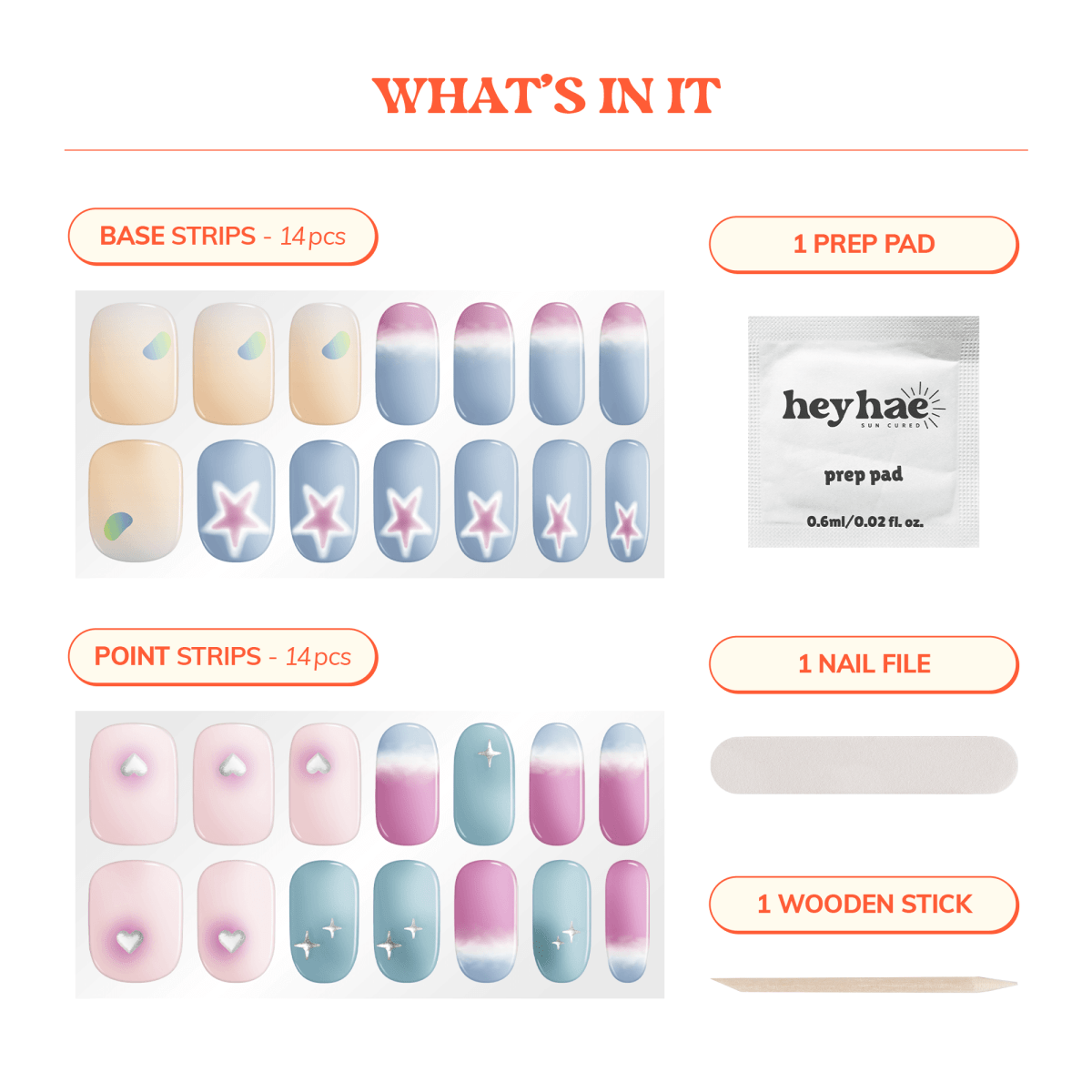 Hey, Love Your Energy - Heyhae - sun sured gel nail stickers
