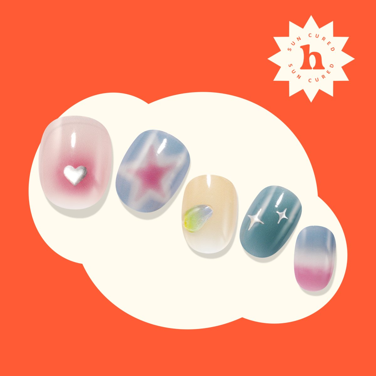 Hey, Love Your Energy - Heyhae - sun sured gel nail stickers