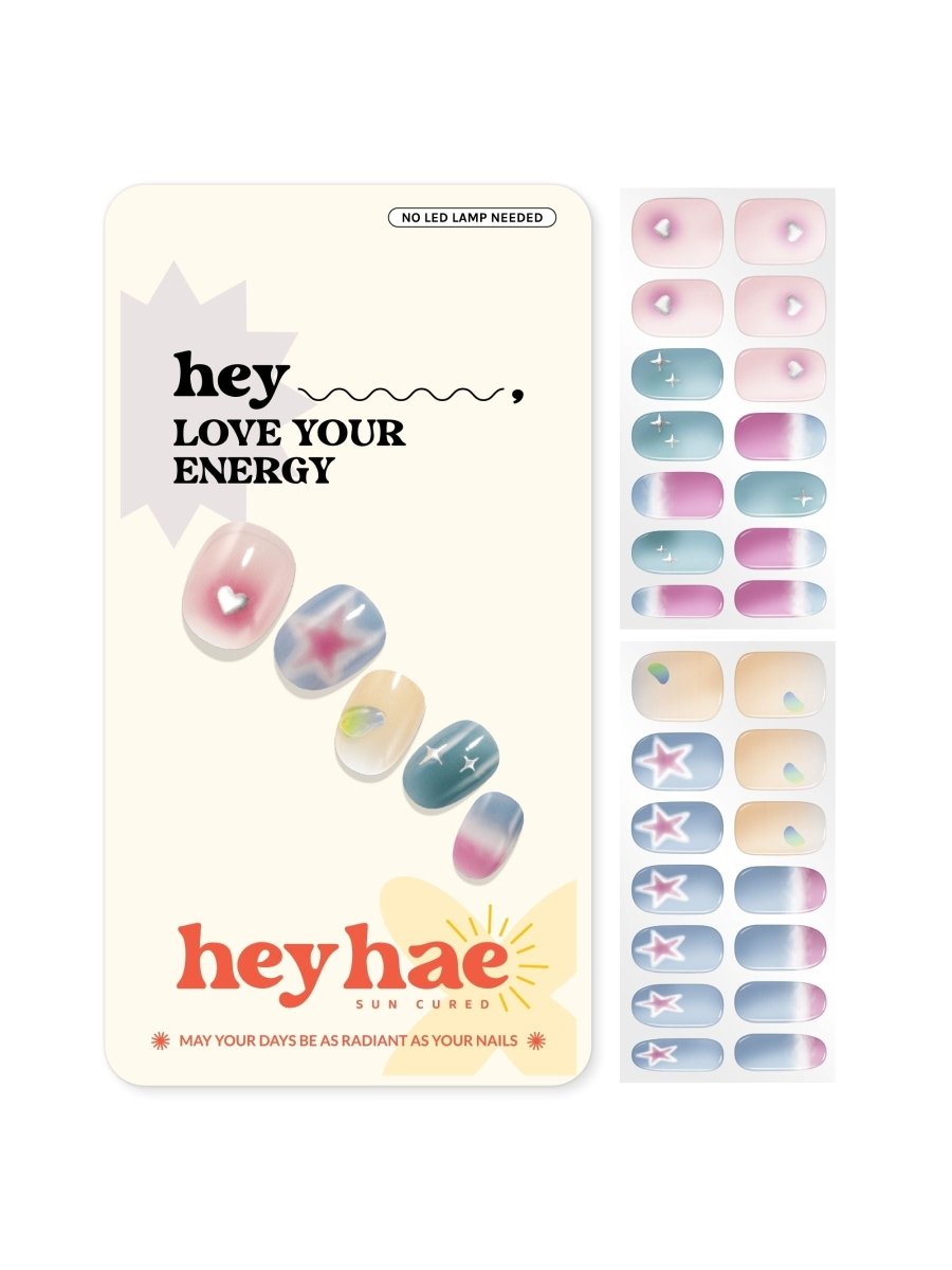 Hey, Love Your Energy - Heyhae - sun sured gel nail stickers