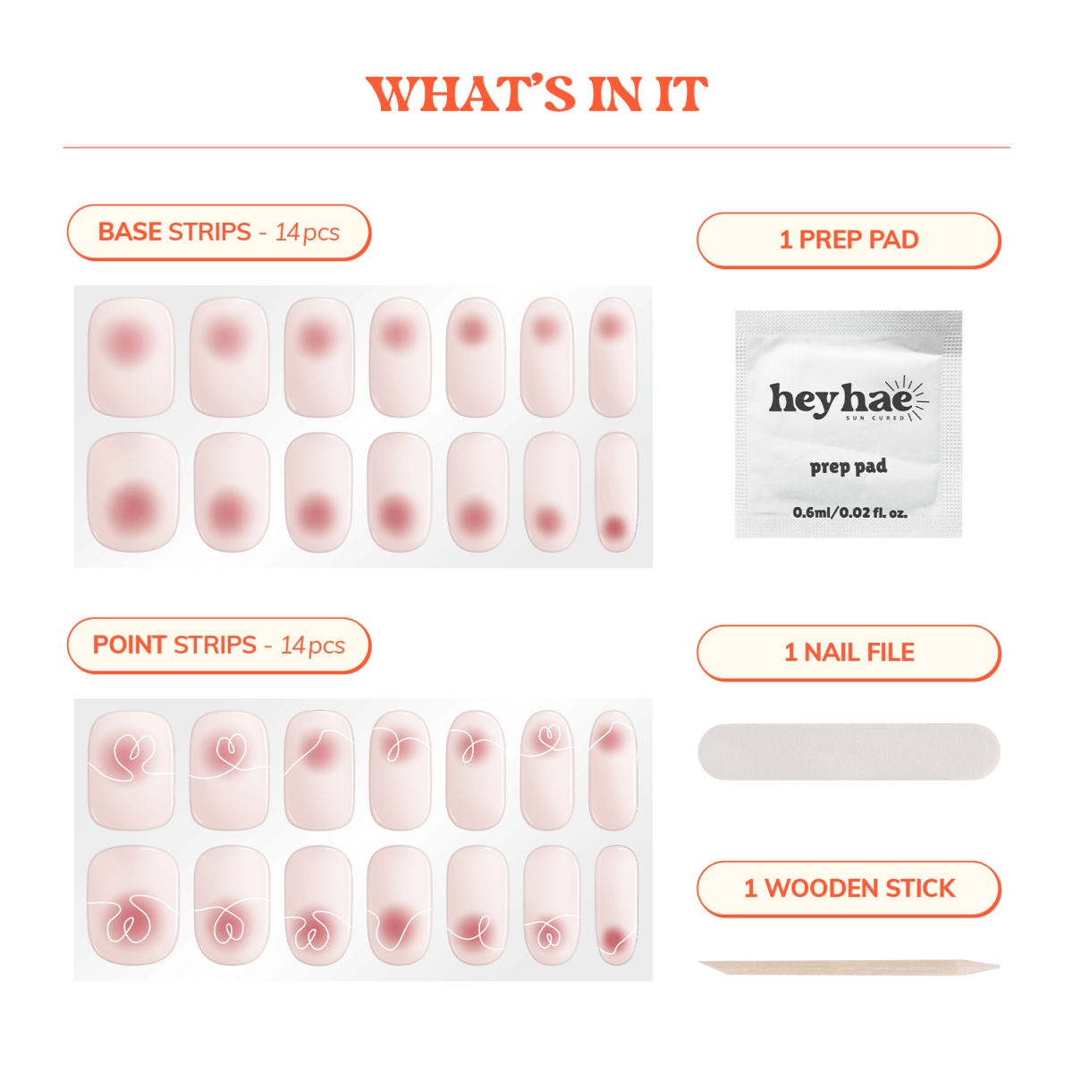 Hey, Make Me Blush - Heyhae - sun sured gel nail stickers