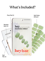 Hey, Matcha Girly - Heyhae - sun sured gel nail stickers