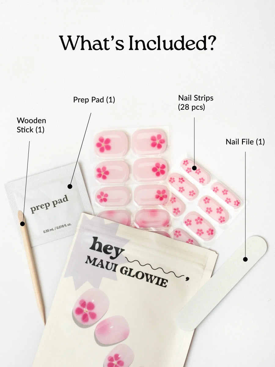 Hey, Maui Glowie - Heyhae - sun sured gel nail stickers