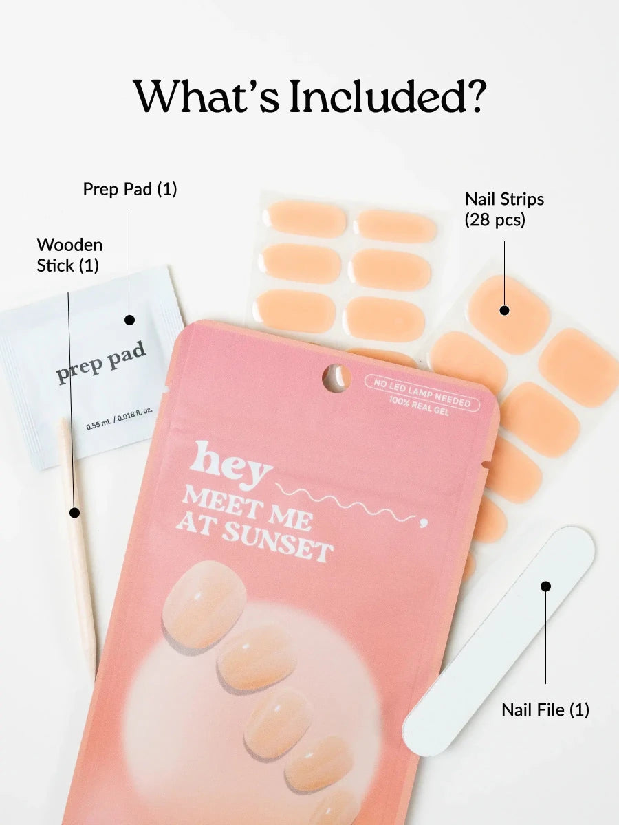 Hey, Meet Me at Sunset - Heyhae - sun sured gel nail stickers