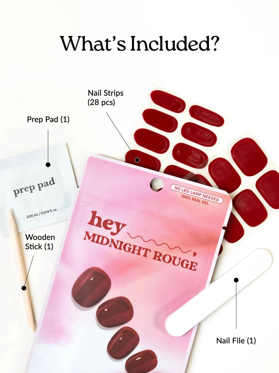 Hey, Midnight Rouge - Heyhae - sun sured gel nail stickers