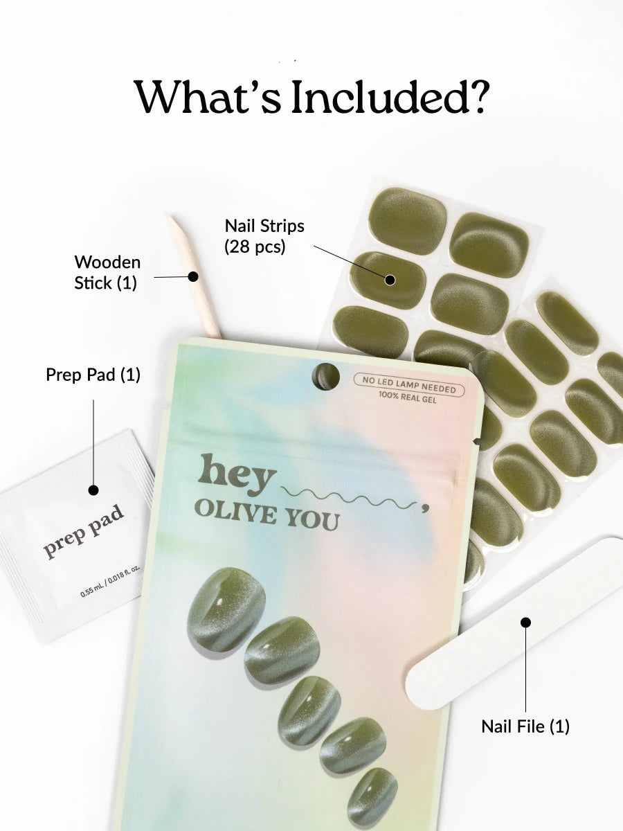 Hey, Olive You - Heyhae - sun sured gel nail stickers