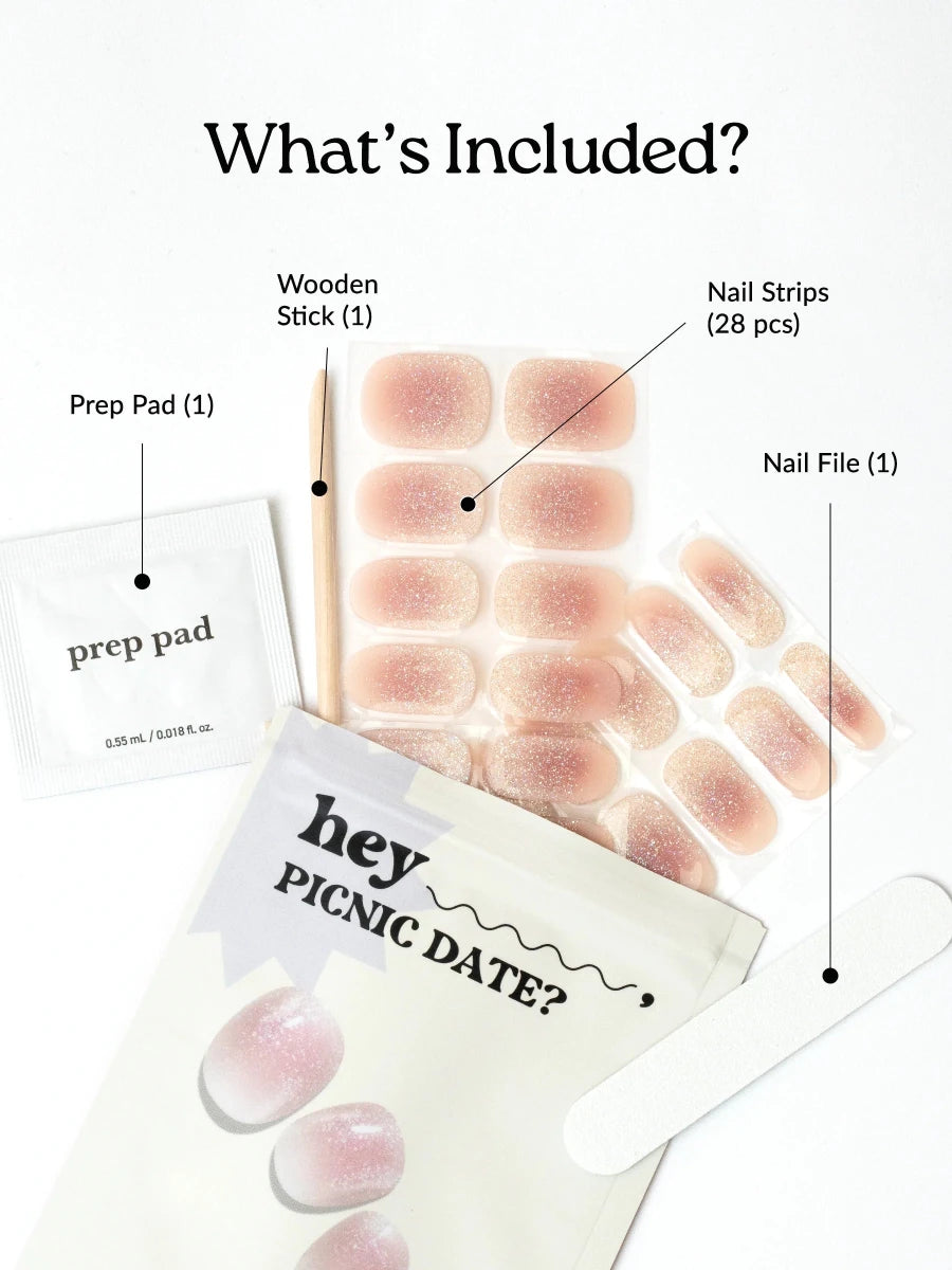 Hey, Picnic Date? - Heyhae - sun sured gel nail stickers