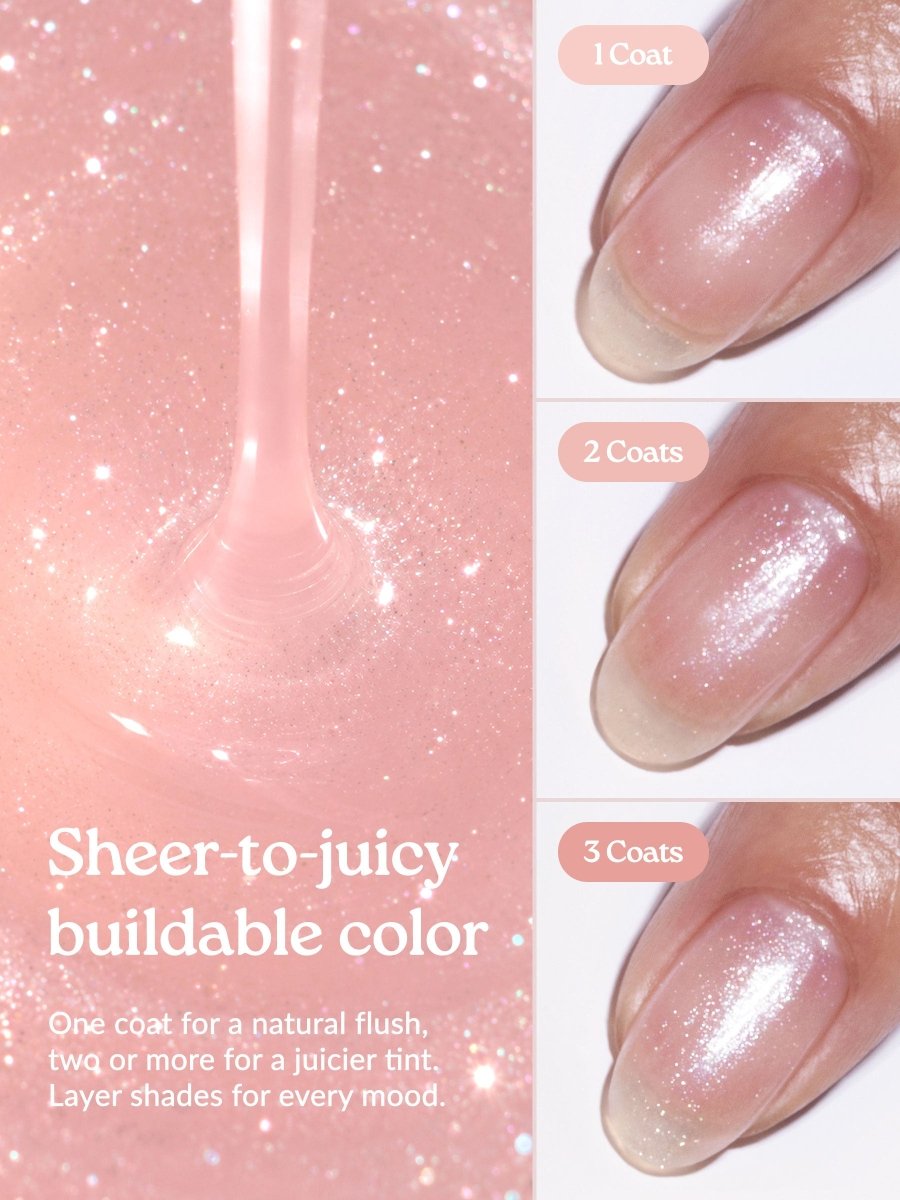 Hey, Pink Horizon Nail Gloss - Heyhae - sun sured gel nail stickers