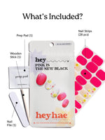 Hey, Pink Is the New Black - Heyhae - sun sured gel nail stickers