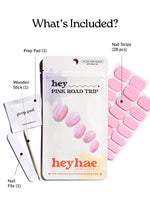 Hey, Pink Road Trip - Heyhae - sun sured gel nail stickers